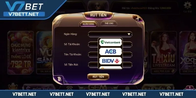 Độ an toàn của giao dịch rút tiền V7BET